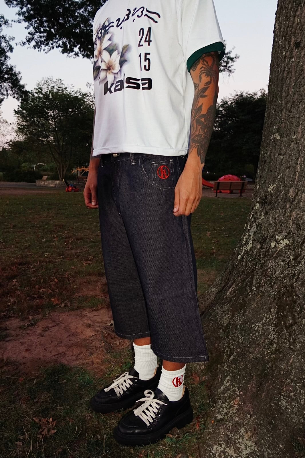Buckle Capri Shorts